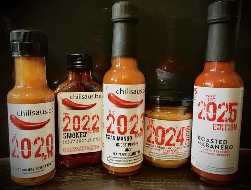 Chilisaus.be - Our Own 5 Hot Sauces (Heat Levels 7 - 10)