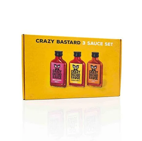 Crazy Bastard Sauce - x3 Best Sellers - (Heat Levels 4, 7, 10)